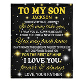 Couverture personnalisée à mon fils de maman ou papa, couverture cadeau personnalisée avec nom pour garçons
